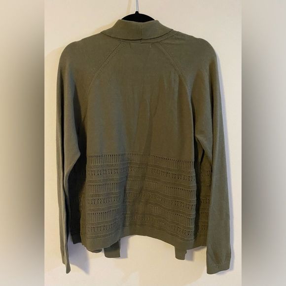 Banana Republic, Olive Green Knit Cardigan, Size M - Picture 6 of 6